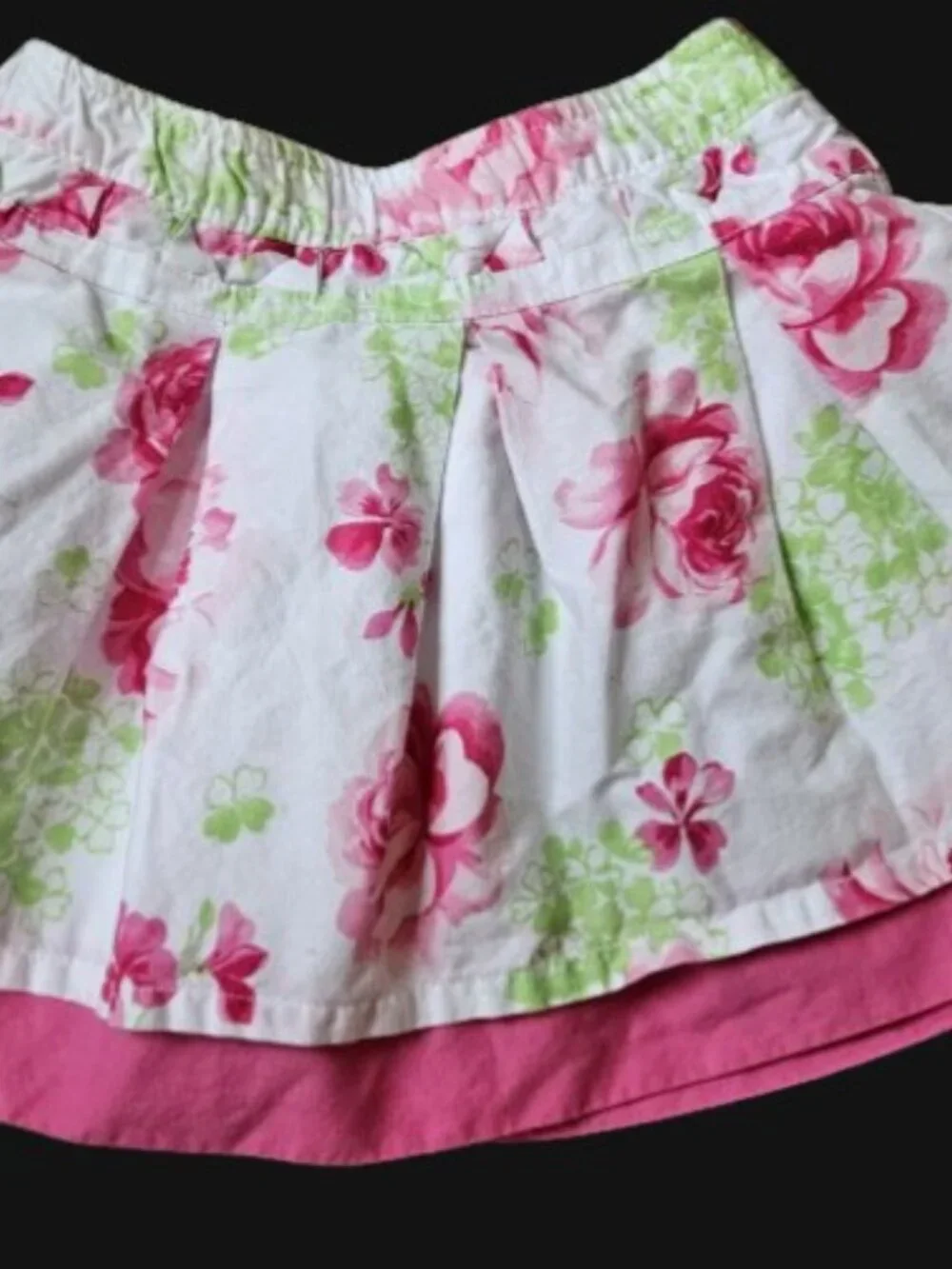 JILLIANS CLOSET Pink Floral Print Lined Cotton Skirt Girls Size 24 months